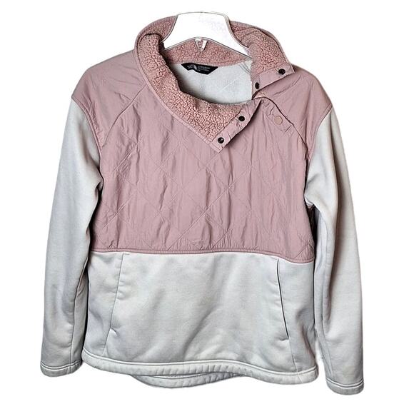 The North Face Women Medium Misty Rose/ Vintage White "Rosie Sherpa Po Jacket" - Picture 3 of 8